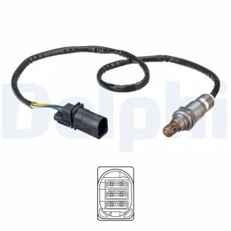 Лямбда-зонд (кількість дротів 5, 500мм) CHEVROLET TRAX OPEL ASTRA J, ASTRA J GTC, MERIVA B, MOKKA / MOKKA X, ZAFIRA C 1.6D 07.13-12.19 Delphi ES21303-12B1