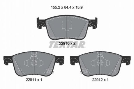 Автозапчастина TEXTAR 2291001
