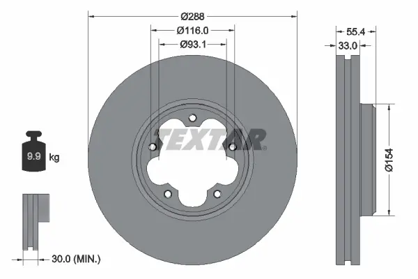 Автозапчастина TEXTAR 92320303 (фото 1)