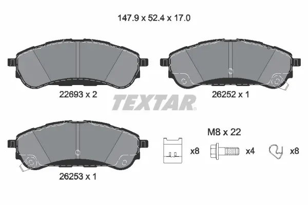 Автозапчастина TEXTAR 2269301 (фото 1)