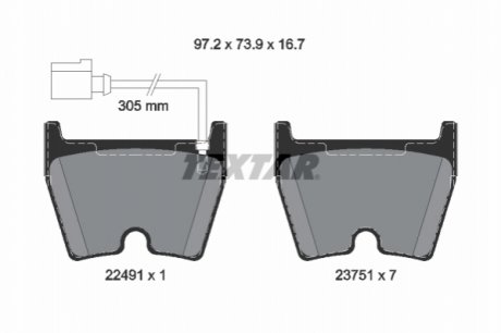 Автозапчастина TEXTAR 2249101