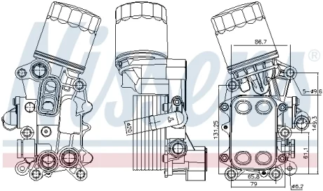 Радіатор оливний VW POLO (2009) 1.4 TDI/TDI BLUEMOTION NISSENS 91311