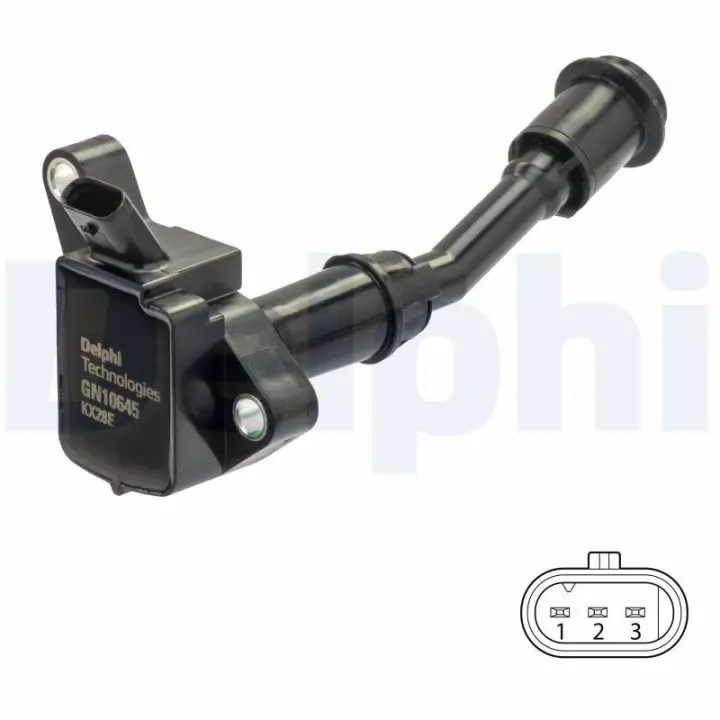 Котушка запалювання FORD C-MAX II, FOCUS III, GALAXY III, GRAND C-MAX, KUGA II, MONDEO V, S-MAX 1.5 09.14-04.23 Delphi GN10645-12B1 (фото 1)