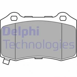 Комплект гальмівних колодок задній., CHEVROLET CAMARO CHRYSLER 300C DODGE CHALLENGER, CHALLENGER SRT8, CHARGER JEEP GRAND CHEROKEE, GRAND CHEROKEE IV TESLA MODEL S, MODEL X 2.7-Electric 09.04- Delphi LP3676 (фото 1)