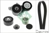 Комплект поліклинового ременя (із натягувачем) DODGE CALIBER JEEP COMPASS, PATRIOT MITSUBISHI GRANDIS, LANCER VIII, OUTLANDER II 2.0D 09.05- INA 529 0515 20