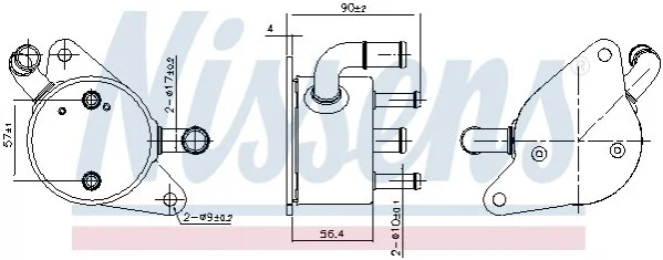Радиатор масляный MAZDA 3 (2009) 2.0 NISSENS 91284 (фото 1)