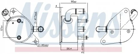 Радиатор масляный MAZDA 3 (2009) 2.0 NISSENS 91284