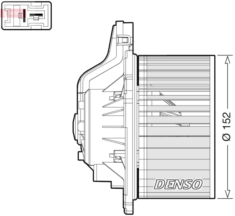 Вентилятор обогревателя Denso HYUNDAI/KIA I30/Ceed "1,0-2,4 "09>> DENSO DEA41015 (фото 1)