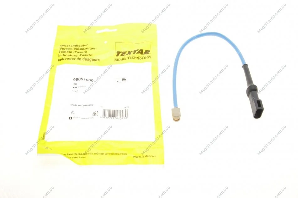 Датчик зносу гальмівних колодок задн FORD TRANSIT V363 2.0D/2.2D 08.13- TEXTAR 98051500 (фото 1)