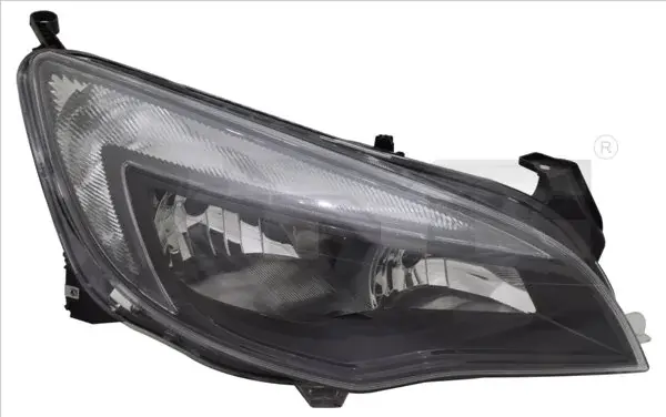 Фара прав (H7/H7/W21, електричн, з мотором, колір відбивача: чорн) OPEL ASTRA J 09.12-04.18 TYC 20-12189-25-2 (фото 1)