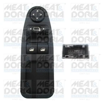 Кнопка піднімання вікна передн лів PEUGEOT EXPERT, EXPERT TEPEE 1.6D/2.0/2.0D 01.07- MEAT&DORIA 26036