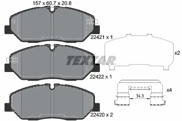 Автозапчастина TEXTAR 2242101 (фото 1)