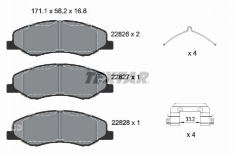 Автозапчастина TEXTAR 2282601