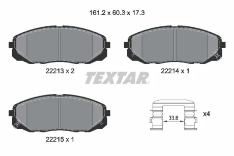 Автозапчастина TEXTAR 2221301