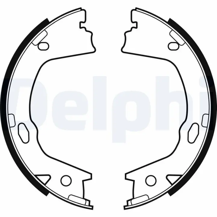 Комплект тормозных колодок из 4 шт. барабанов Delphi LS2153 (фото 1)