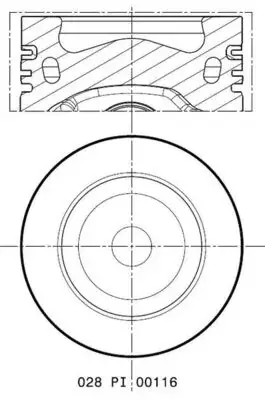 Поршень MAHLE / KNECHT 028 PI 00116 002 (фото 1)