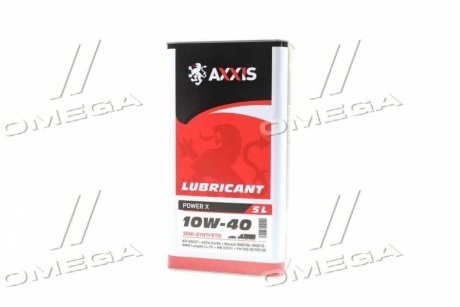 Олива моторн. 10W-40 Power Х (Каністра 5л) Axxis AX-2177 (фото 1)