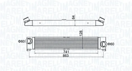 CITROEN інтеркулер системи подачі повітря Jumper,Fiat Ducato,Peugeot Boxer 06- MAGNETI MARELLI 351319204230