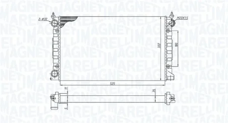 Радіатор двигуна VW PASSAT III (3A2/35I) 1,6 1,8 PASSAT VARIANT MAGNETI MARELLI 350213189600