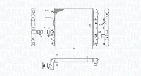 Радіатор OPEL AGILA 1.0-1.2 MAGNETI MARELLI 350213193100 (фото 1)