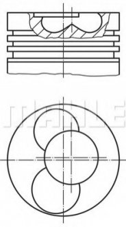 Поршень двигуна MAHLE / KNECHT 030 88 02 (фото 1)