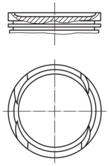 Поршень OPEL A 14 NET, 72.50MM+0.50MM MAHLE / KNECHT 011 PI 00112 002