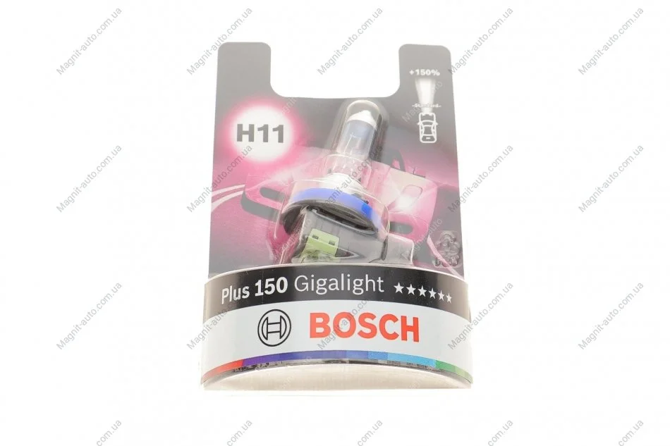 Лампа H11 12В 55Вт PGJ 19-2 Gigalight Plus 150% BOSCH 1 987 301 138 (фото 1)