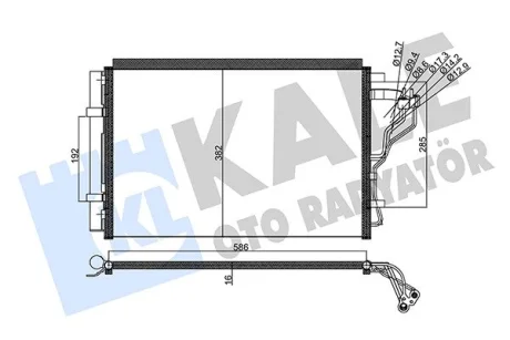 Радіатор кондиціонера Hyundai Elantra (13-)/Cerato (16-) KALE OTO RADYATOR Kale oto radyator 357715