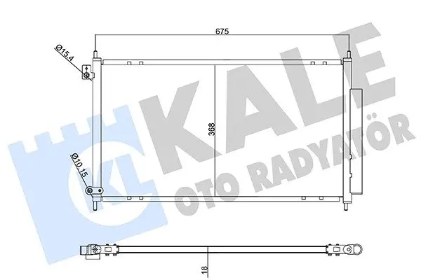 Радіатор кондиціонера Honda Accord VII (04-) KALE OTO RADYATOR Kale oto radyator 358210 (фото 1)