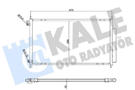 Радіатор кондиціонера Honda Accord VII (04-) KALE OTO RADYATOR Kale oto radyator 358210