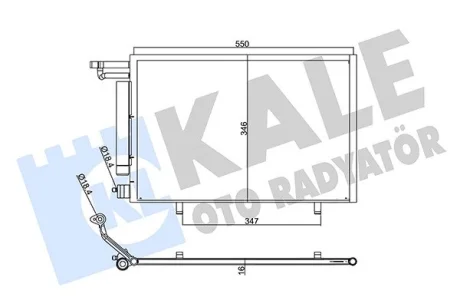 Радіатор кондиціонера Ford B-Max, Fiesta VI (12-) KALE OTO RADYATOR Kale oto radyator 357775