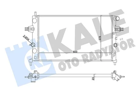 Радіатор охолодження двигуна Opel Astra G (98-), Zafira A (99-) KALE OTO RADYATOR Kale oto radyator 356965