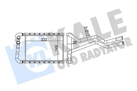 Радиатор отопителя Hyundai Santa Fe II KALE OTO RADYATOR Kale oto radyator 358630