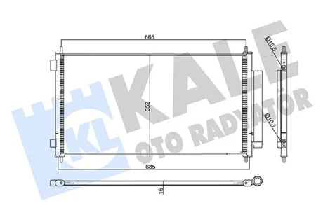 Радіатор кондиціонера Honda CR-V III (06-) 2.0i, 2.4i, 2.2 CTDi KALE OTO RADYATOR Kale oto radyator 358075