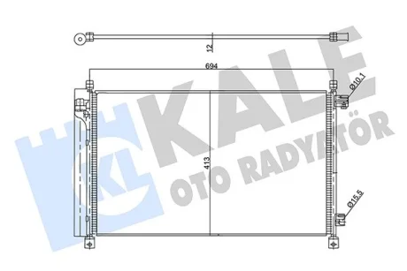 Радіатор кондиціонера Nissan X-Trail (14-)/Renault Koleos (16-) 2.0i, 2.5i KALE OTO RADYATOR Kale oto radyator 357890
