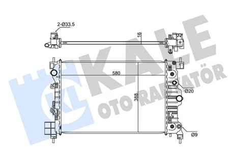 Радиатор охлаждения Chevrolet Aveo KALE OTO RADYATOR Kale oto radyator 346080