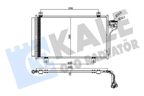 Радіатор кондиціонера Mazda 3 (13-), 6 (12-) KALE OTO RADYATOR Kale oto radyator 357975