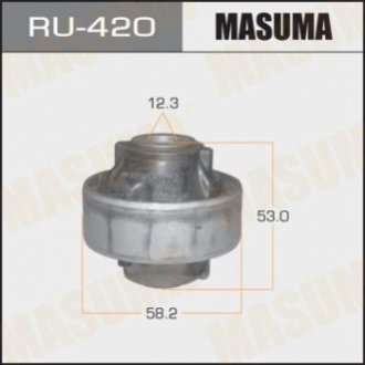 Сайлентблок переднего нижнего рычага задний Nissan Micra (02-10), Note (05-12), Tida (04-12) Masuma RU420 (фото 1)