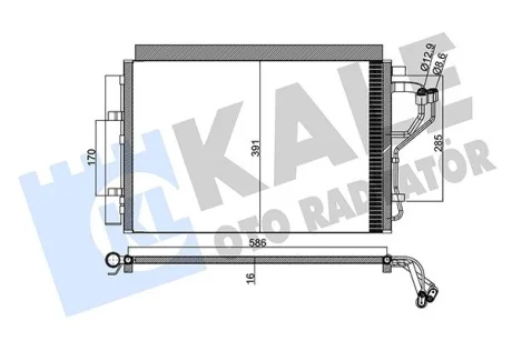 Радиатор кондиционера Hyundai Elentra, I30, Kia Cee`D, Pro Ceed KALE OTO RADYATOR Kale oto radyator 342525