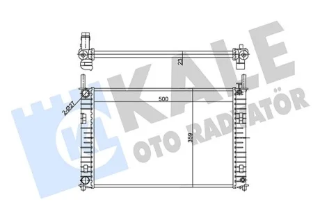 Радіатор охолодження двигуна Ford Fiesta V, Fusion (02-)/Mazda 2 (03-) KALE OTO RADYATOR Kale oto radyator 356885