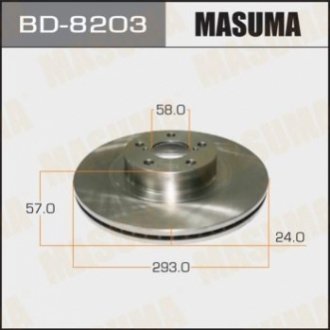 Диск тормозной передний FORESTER IMPREZA 01-(Кратно 2 шт) Masuma BD8203 (фото 1)