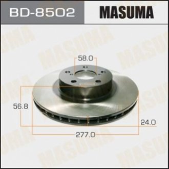 Диск тормозной передний FORESTER/ S11(Кратно 2 шт) Masuma BD8502 (фото 1)