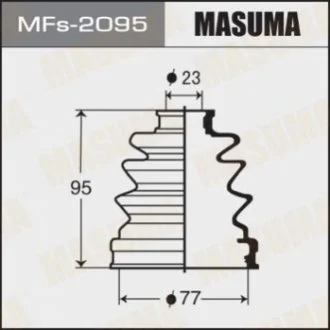 Пильовик ШРКШ зовнішній (силікон) Mazda 3 (03-08) (MFs-2095) MASUMA Masuma MFS2095