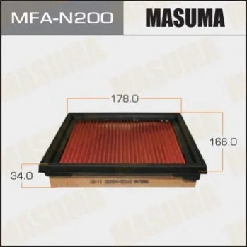 Фільтр повітряний NISSAN/ SKYLINE/ V36 06- з просоченням маслом (MFA-N200) MASUMA Masuma MFAN200 (фото 1)