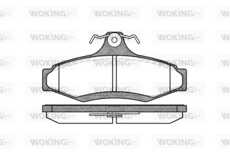 Гальмівні колодки задн. Astra/Leganza/Nubira/Orion/Vectra (96-05) WOKING P7463.10