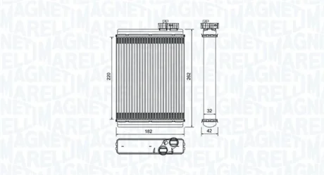 Радіатор пічки AUDI A4 ALLROAD B8, A4 B8, A5, Q5 1.8-4.2 06.07-05.17 MAGNETI MARELLI 350218471000