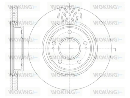Гальмівний диск пер. Space Wagon/Grandis 04-13 WOKING D6996.10