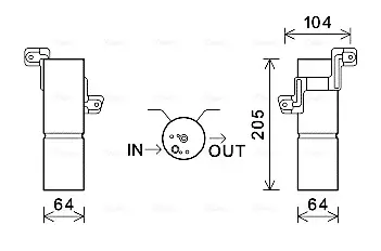 Осушувач кондиціонера MB S-Class W221 (10-) AVA AVA COOLING MSD597 (фото 1)