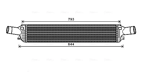 Інтеркулер Audi A4 2.7TDi, 3.0TDi (08-), A6 2.0TSi, 3.0TDi (11-), A8 3.0TDi (10-), Q5 3.0TDi (09-) AVA AVA COOLING AIA4319
