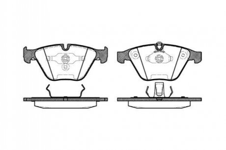 Колодки тормозные дисковые BMW 5e60 7e65 3e90 / перед (P9573.00) WOKING P957300 (фото 1)